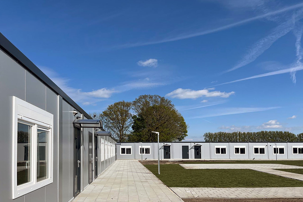 Buitenruimte van de Noodopvang in Druten