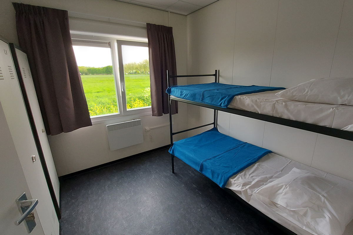 Slaapkamer in de Noodopvang in Druten