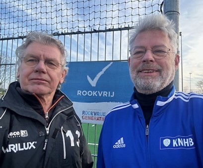 Foto: Arnoud (links) en Niek op het terrein van HCD