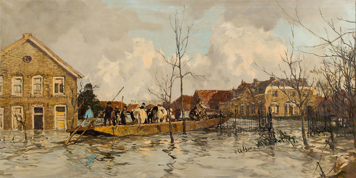 Waternood Balgoij 1926 door Johan Hendrik van Mastenbroek - Collectie Zuiderzeemuseum