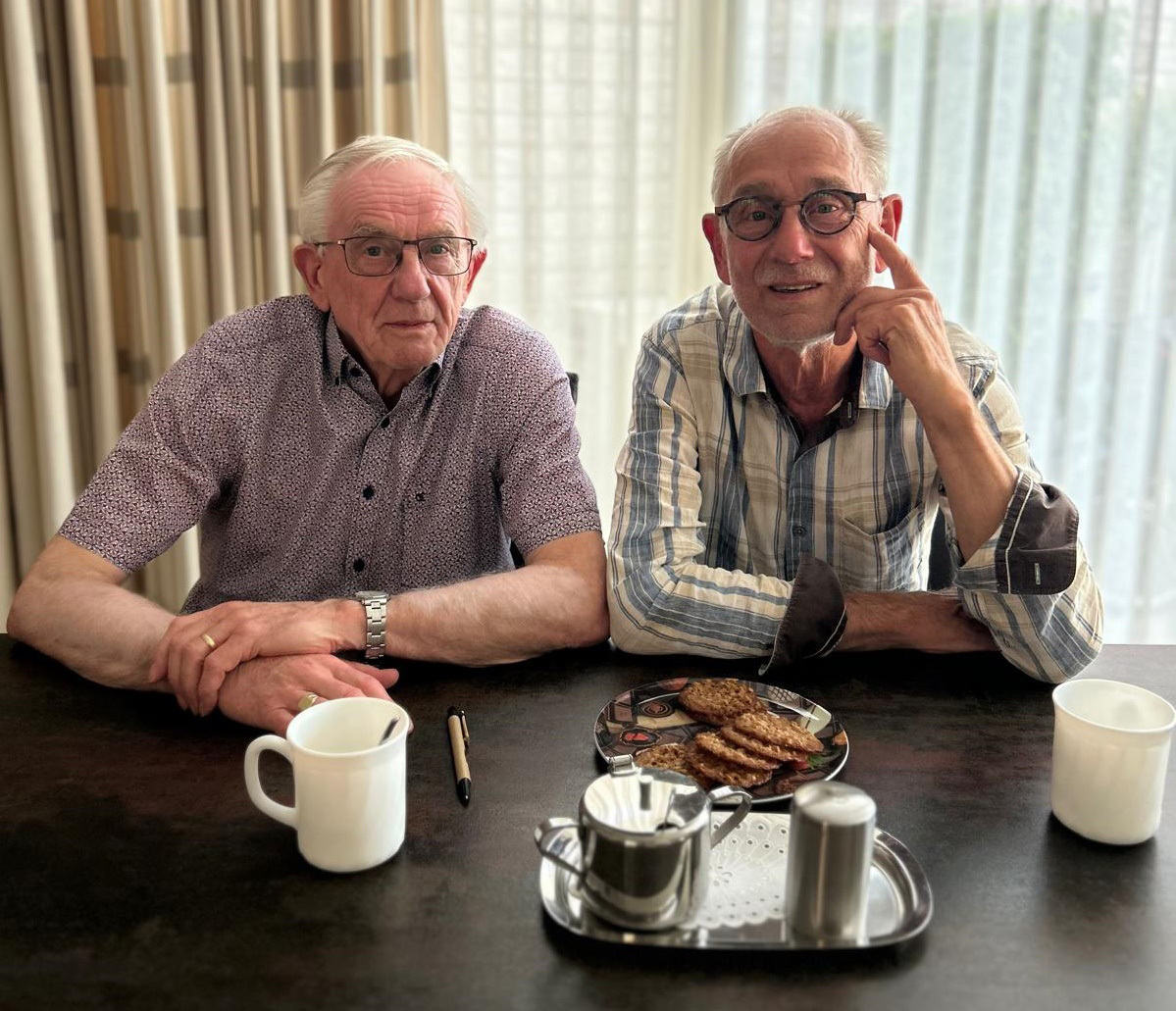 Energiecoaches Theo Croonen en Jos Reulen.